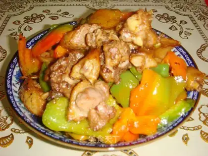 Green pepper duck pieces