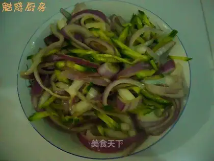 Shredded onion salad