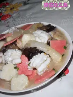 Stewed three delicacies with tendon