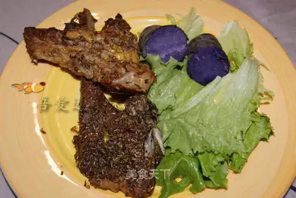 Roasted lamb chops with vanilla