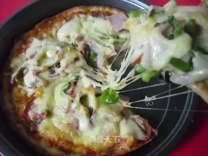 Sausage ham pizza