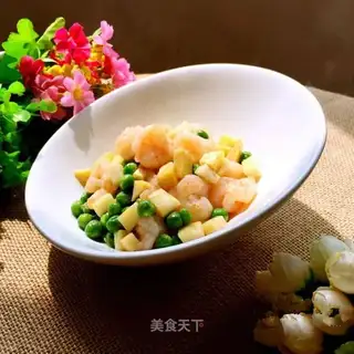 Peas and shrimp