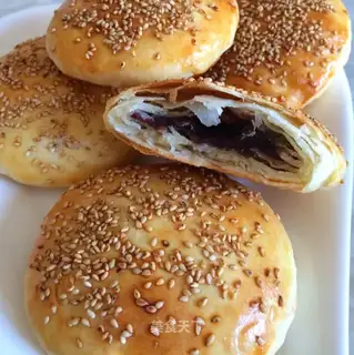 Bean sesame pancakes