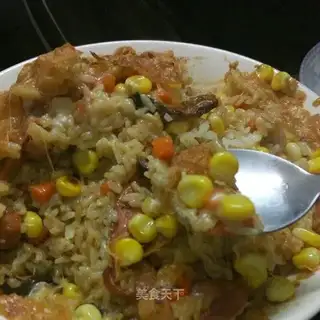 Seafood ham and rice