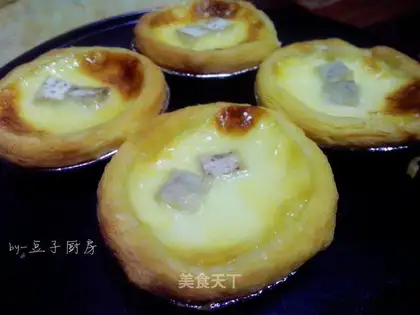 Potato cream and eggs