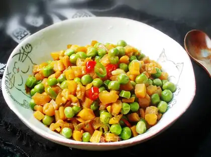 # Rhods dry and fried peas #
