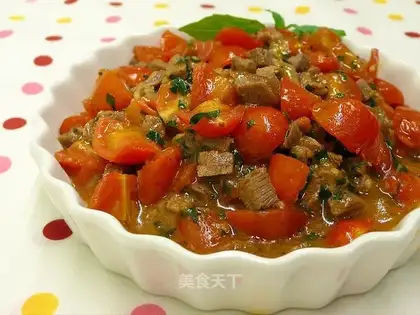 Vanilla tomato beef