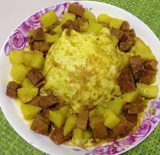 Potato beef curry rice