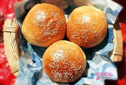 Homemade burger bread