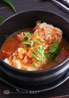 Sour shrimp tofu