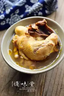 Puffy chicken soup