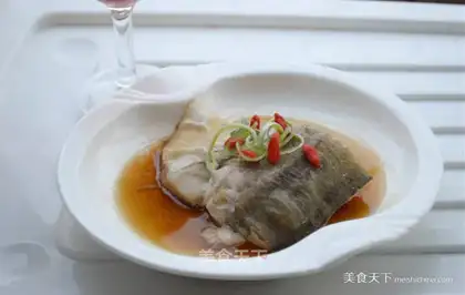 Tasty, steamed cod