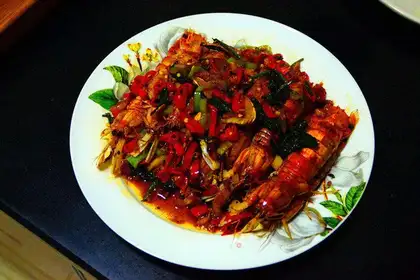 Spicy leather shrimp