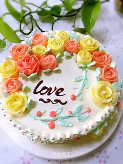 Rose bouquet cake