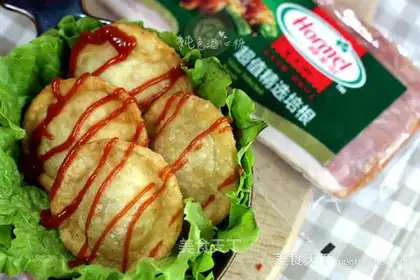 Bacon and vegetable dumplings