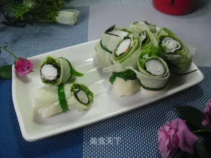 Crab stick. Seat salad