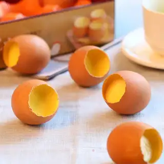 Eggshell pudding