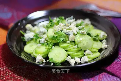 Cucumber cheese salad