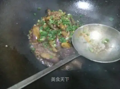 Meat and eggplant