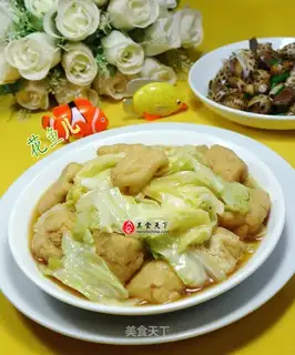 Tofu-cooked cabbage