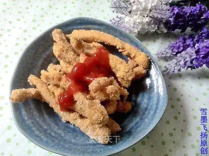 Air-fried, boneless chicken