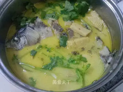 Squidfish, tofu soup