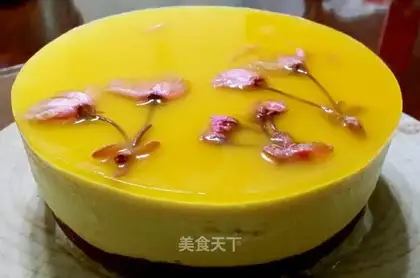 Mango cheese mousse cake