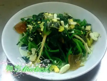 A pickled egg omelet spinach