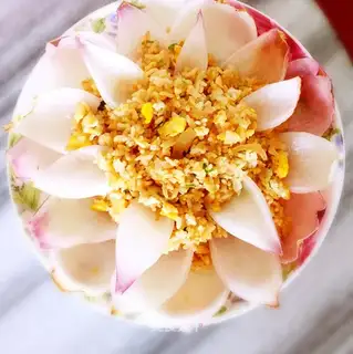 Lotus eggs and fried rice