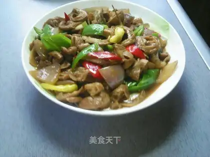 Onion fried pig's guts