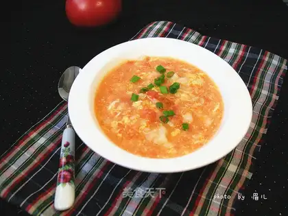 Tomato egg oak soup