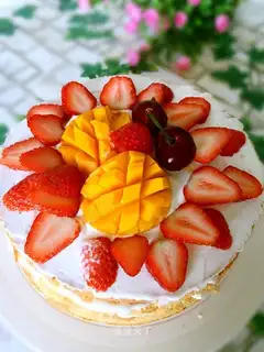 Strawberry naked cake