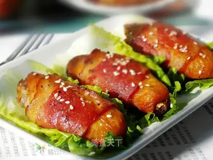 Butter bacon fried chicken wings