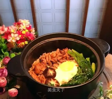 Frozen mushrooms and chickens