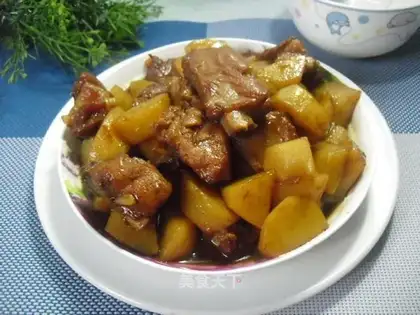 Potato burn ribs