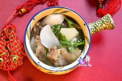 Cream-cooked radish soup