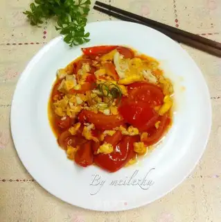 Tomato fried eggs