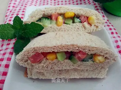 Bag salad sandwich