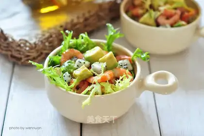 Cream shrimp salad