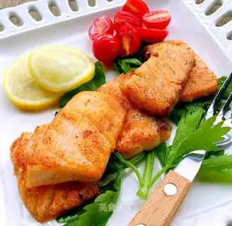 Fried salmon