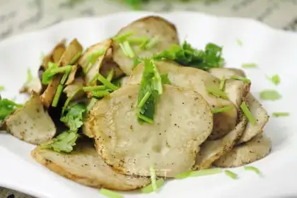 Baked pepper apricot mushrooms