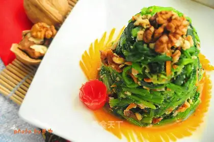 The pecan spinach tower