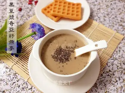 Black bean mashed Qia seed oats