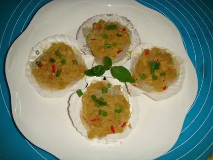 Garlic scallops