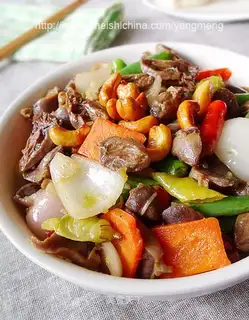 stir-fried chicken offal