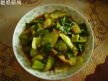stir-fried pork and rapeseed section