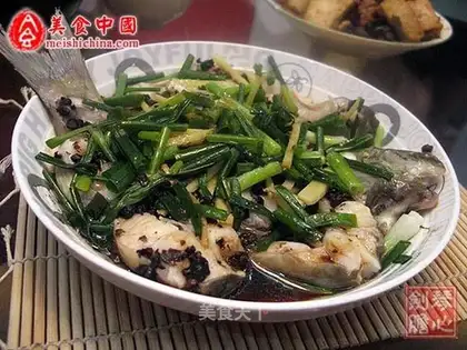 Steamed fish with black bean sauce