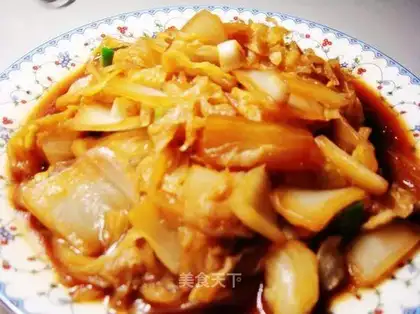 roasted cabbage with sweet and sour sauce