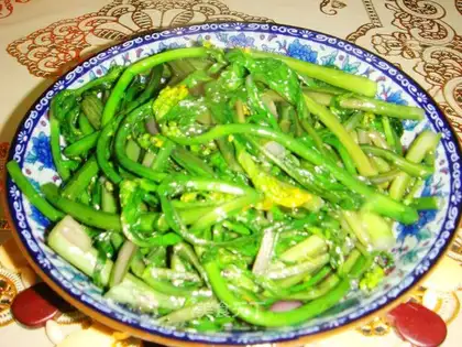 stir-fried red cabbage heart