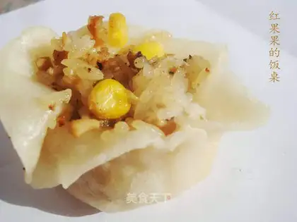 Mushroom glutinous rice steamed wheat